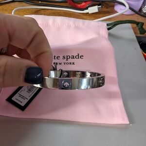 Silver Plated Kate Spade Bangle with Clasp